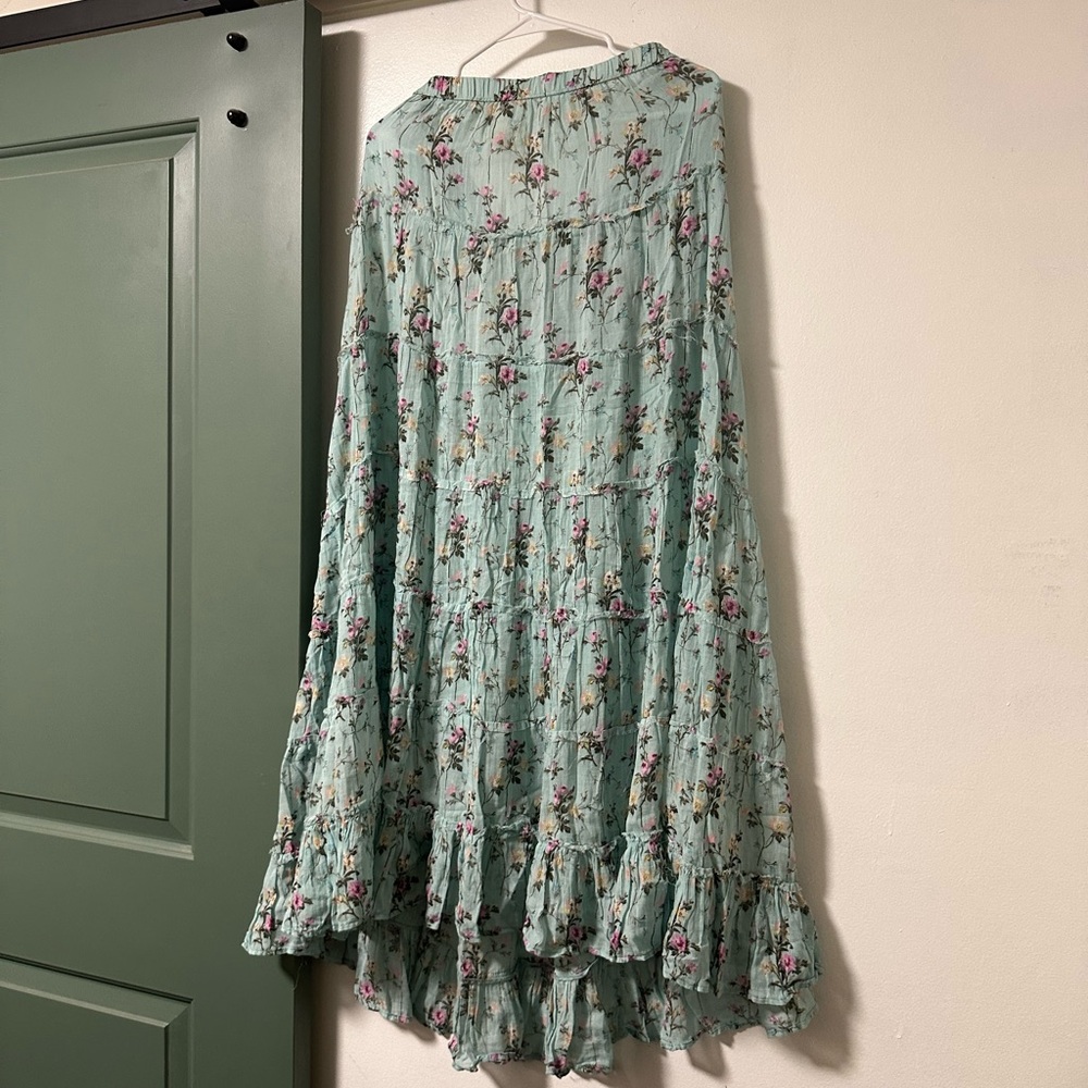 NWOT Ralph Lauren Mint Green Floral Skirt Womens - Picture 2 of 3